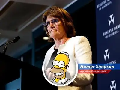 RBA Governor hikes rates while Homer dreams of donuts.