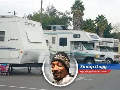 RVs line a street in the Bay Area, representing a growing trend of vehicle residency due to housing unaffordability