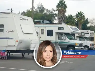 RVs parked in a Bay Area industrial area, highlighting the growing trend of vehicle residency due to unaffordable housing costs.