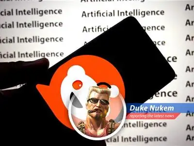 Reddit logo displayed on a smartphone screen showing the app interface. The background is blurred, indicating the platform's widespread use and popularity. image