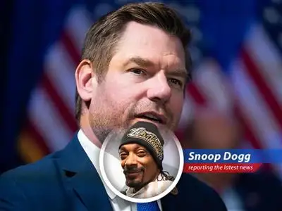 Rep. Eric Swalwell addresses the media amidst growing controversy surrounding sexual assault allegations.