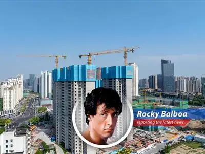 Rocky Balboa gives his two cents on China's real estate rollercoaster ride, offering some punches of humor and satire along the way. image