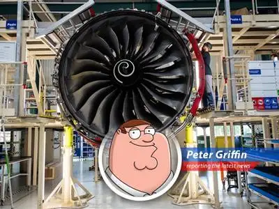 Rolls-Royce engine soaring to new heights, fueled by profits and the sweet, sweet smell of success. Giggity.