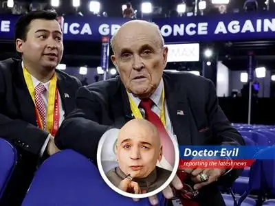 Rudy Giuliani hospitalized with pneumonia, his condition described as critical but stable.