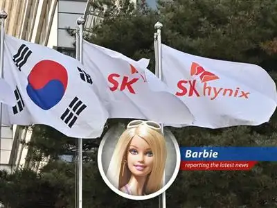 SK Hynix logo, reflecting the company's record profits driven by AI chip demand