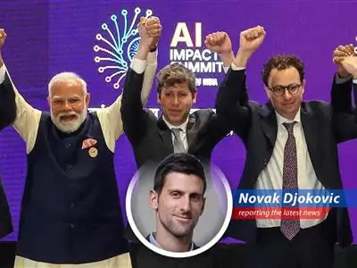 Sam Altman and Dario Amodei abstain from joining hands at the India AI Impact Summit, highlighting the ongoing rivalry between their AI companies.