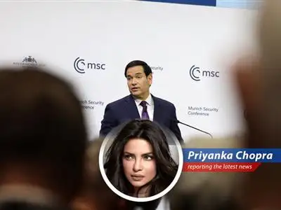 Secretary of State Marco Rubio addressing the Munich Security Conference, highlighting the U.S.'s dedication to its European alliance. image