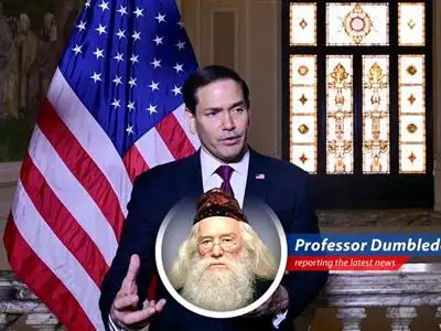 Secretary of State Rubio addresses reporters in Rome, awaiting Iran's response to ceasefire proposal.