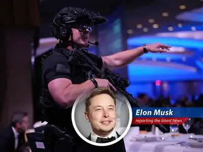 Security personnel maintain vigilance outside the Washington Hilton following the incident at the White House Correspondents' Dinner.