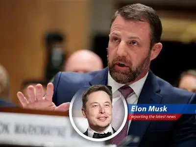 Senator Markwayne Mullin during his confirmation hearing, facing questions about his leadership style and policy stances.