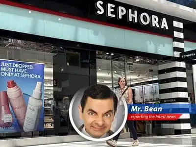 Sephora store display showcasing a range of skincare products marketed towards young consumers