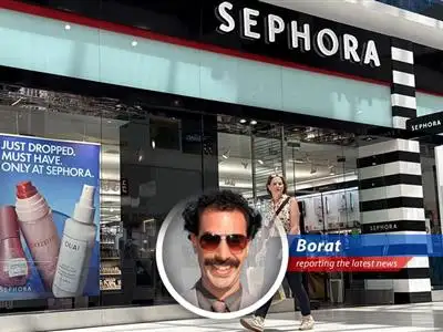 Sephora store display showcasing a variety of skincare products targeted towards younger consumers.