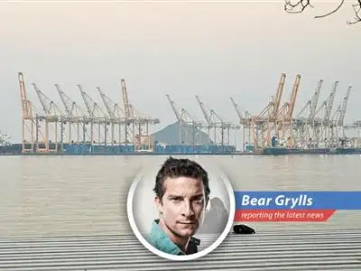 Smoke billows from the Fujairah oil hub after a drone attack. Civil defense teams are battling the blaze.