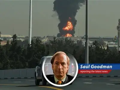 Smoke rises following reported strikes in the Middle East amid escalating tensions.