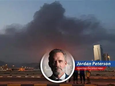 Smoke rises from a damaged oil facility in the Gulf, a stark reminder of Iran's destabilizing actions and the fragile state of regional security.