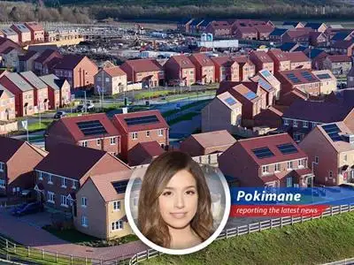Solar panels on a new home in England, symbolizing the shift towards renewable energy and energy independence.