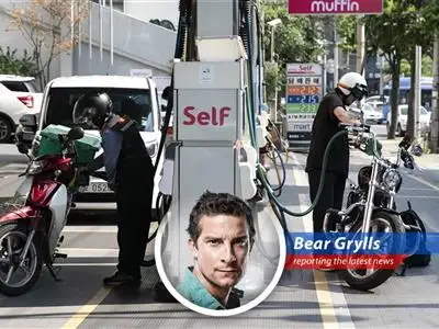 South Korean gas station amidst rising fuel prices, prompting government intervention.