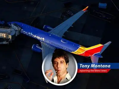 Southwest Airlines jet taking off, symbolizing the company's renewed focus on profitability and business model overhaul.