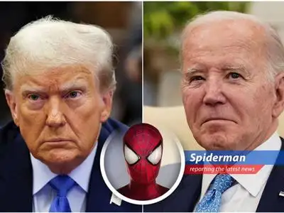 Spiderman crawls into the political web as Biden campaign reacts to Trump verdict image