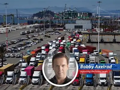 Stock tickers display market volatility amidst AI disruption fears.