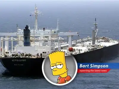 Stranded Russian oil tanker feeling like Milhouse at a pool party - nobody wants it, until now.