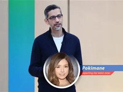 Sundar Pichai showcasing Gemini 3.5 Flash at Google I/O, promising faster and more efficient AI capabilities.