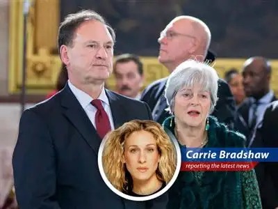 Supreme Court Justice Samuel Alito leaves the court after a session.