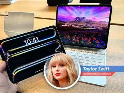 Taylor Swift reviews the latest iPad Pro and iPad Air models with a dose of humor and satire. image