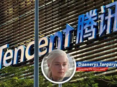 Tencent headquarters in Shenzhen, China. The tech giant is betting big on AI to fuel future growth, but gaming revenue slowdown raises concerns.