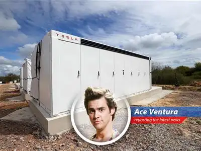 Tesla's Megapack system provides utility-scale power storage solutions.