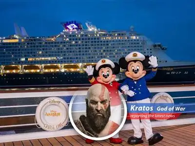 The Disney Adventure, Disney's newest and largest cruise ship, prepares for its maiden voyage from Singapore.