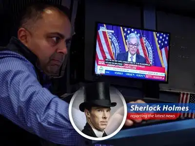 The Federal Reserve building A scene of economic intrigue and unexpected shifts in monetary policy.