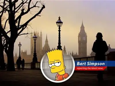 The U.K. economy tiptoes along the edge of recession, much like Bart tiptoes around Principal Skinner.
