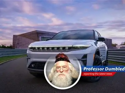 The magical world meets the automotive industry as Dumbledore shares his thoughts on the new all-electric Jeep SUV. image