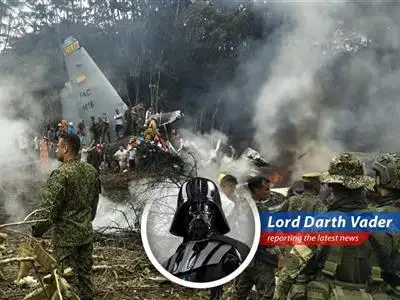The wreckage of the C-130 transport plane after the tragic crash in Colombia.