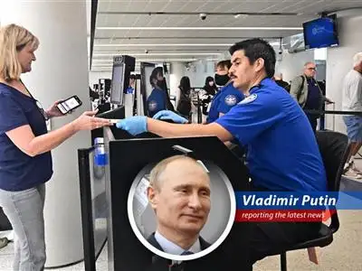 Travelers navigate long security lines at a U.S. airport during the government shutdown.