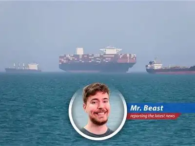 U.S. Navy ships patrolling the Strait of Hormuz under 