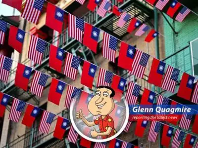 U.S. and Taiwan representatives shake hands on a landmark trade agreement, heralding a new era of economic cooperation.