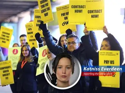 United Airlines flight attendants celebrate the tentative labor agreement, signaling a new era of improved compensation and working conditions. image