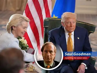 Ursula von der Leyen welcomes the EU-US trade agreement.