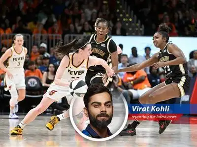 Virat Kohli humorously reacts to the record-breaking viewership and fan engagement in the Women's National Basketball Association image