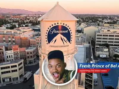 Warner Bros. Discovery logo over a blurred cityscape hinting at the corporate drama unfolding behind closed doors image