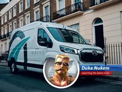 Wayve's autonomous vehicle navigates city streets, showcasing the company's AI-driven driving software.