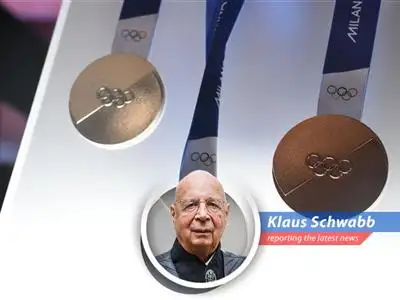 Winter Olympic medals gleam, reflecting the soaring value of precious metals amidst economic shifts.