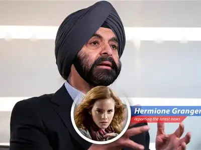 World Bank President Ajay Banga addressing economic challenges amid geopolitical instability.